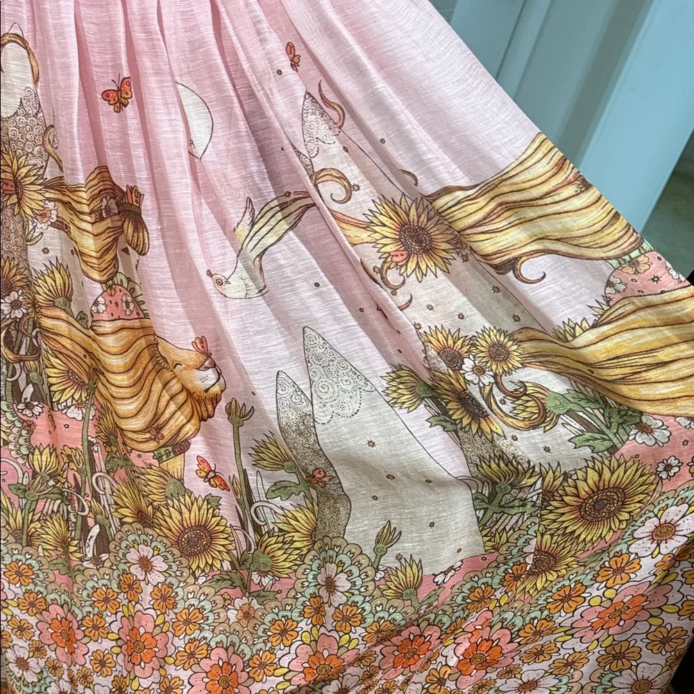Zimmermann Kaleidoscope Bell Sleeve Gown Leo Zodiac Maxi Dress - Picture 6 of 13